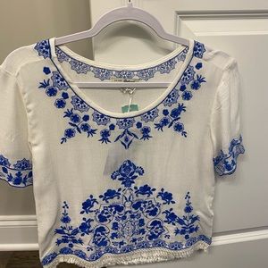 Jach’s Girlfriend Malden Embroidered Top